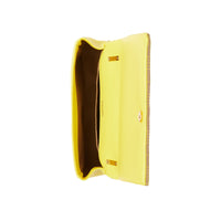 Petit sac Lola matelassé en cuir d'agneau tricolore - Camel & Yellow
