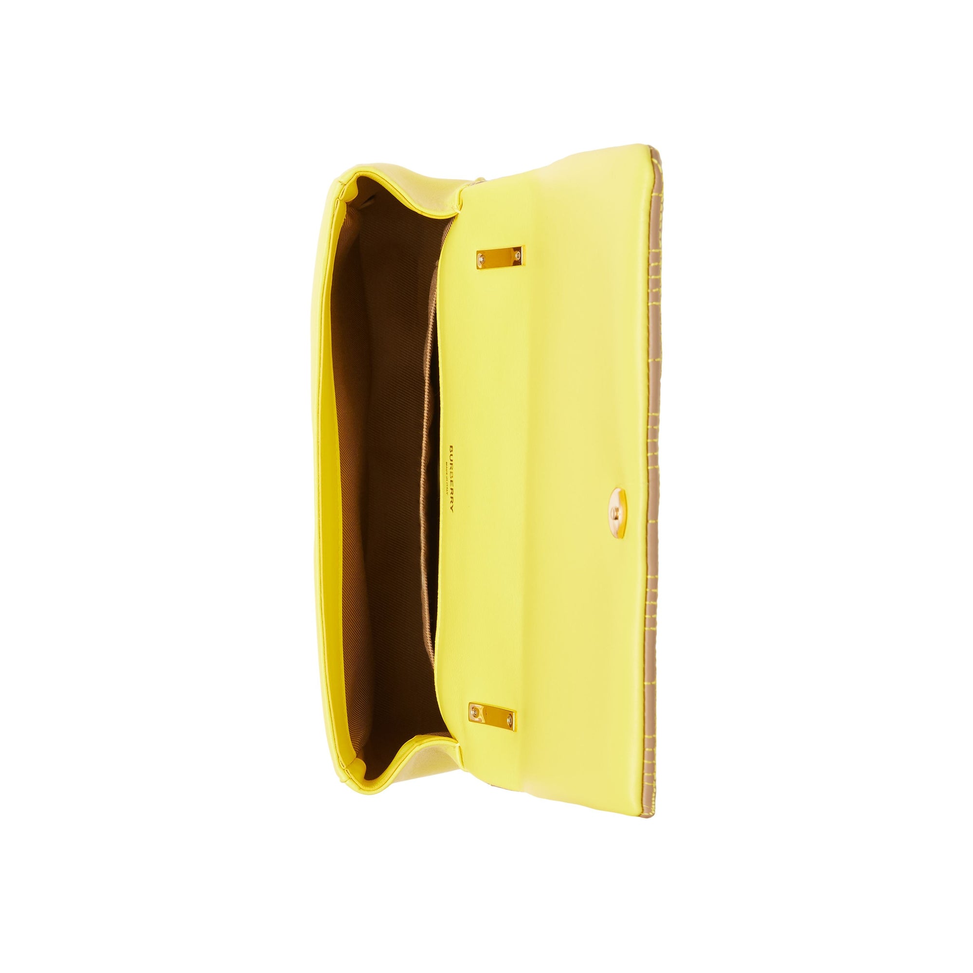Petit sac Lola matelassé en cuir d'agneau tricolore - Camel & Yellow