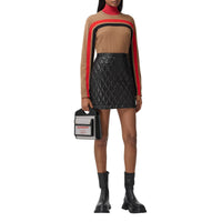 Mini sac Pocket en toile et cuir bicolore - Black & Fieryred
