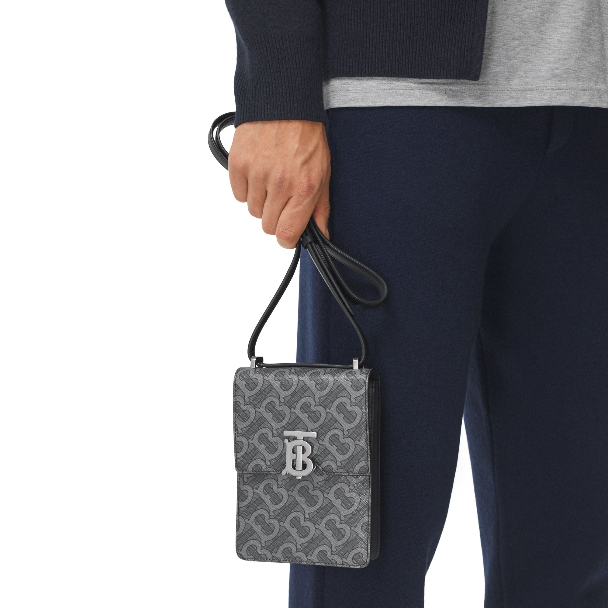 Sac Robin en toile écologique Monogram - Charcoal & Black