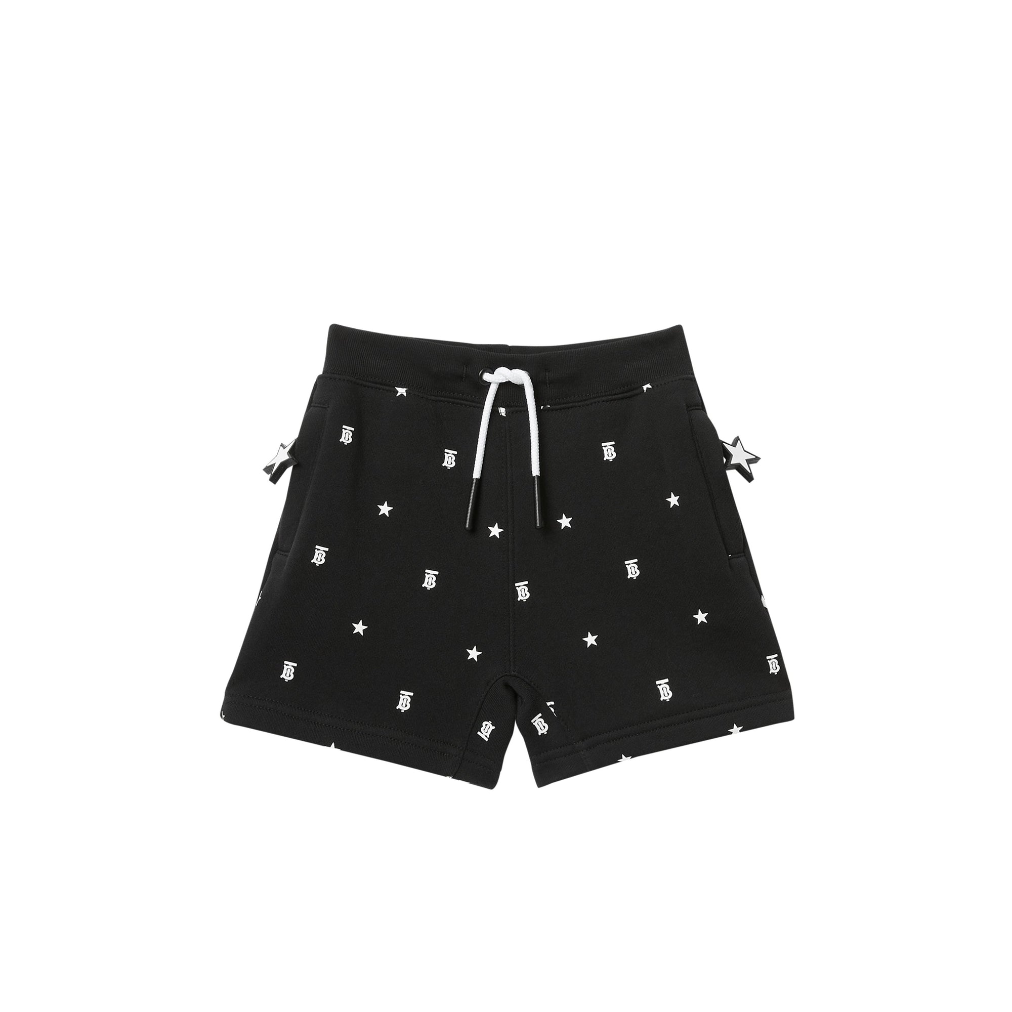 Short en coton à motifs étoilé et Monogram - Black