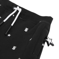 Short en coton à motifs étoilé et Monogram - Black