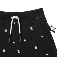 Short en coton à motifs étoilé et Monogram - Black