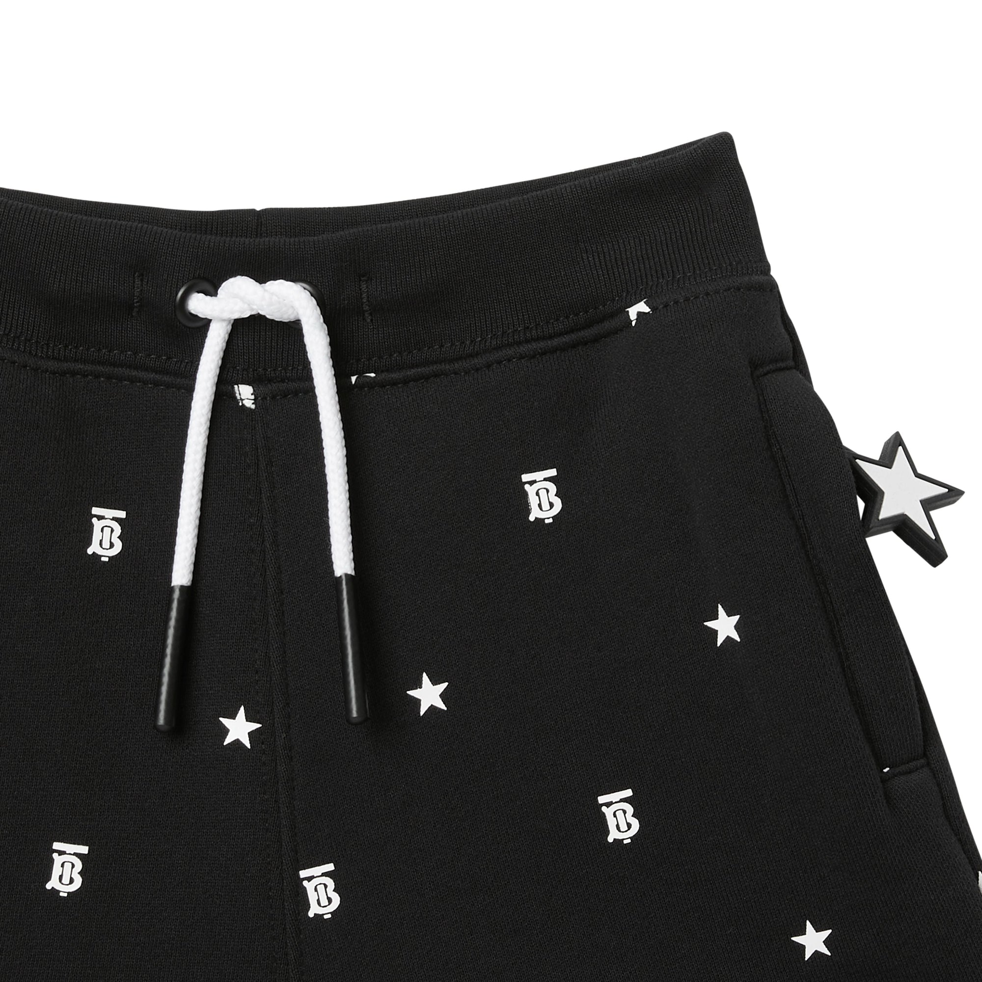 Short en coton à motifs étoilé et Monogram - Black