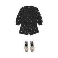 Short en coton à motifs étoilé et Monogram - Black
