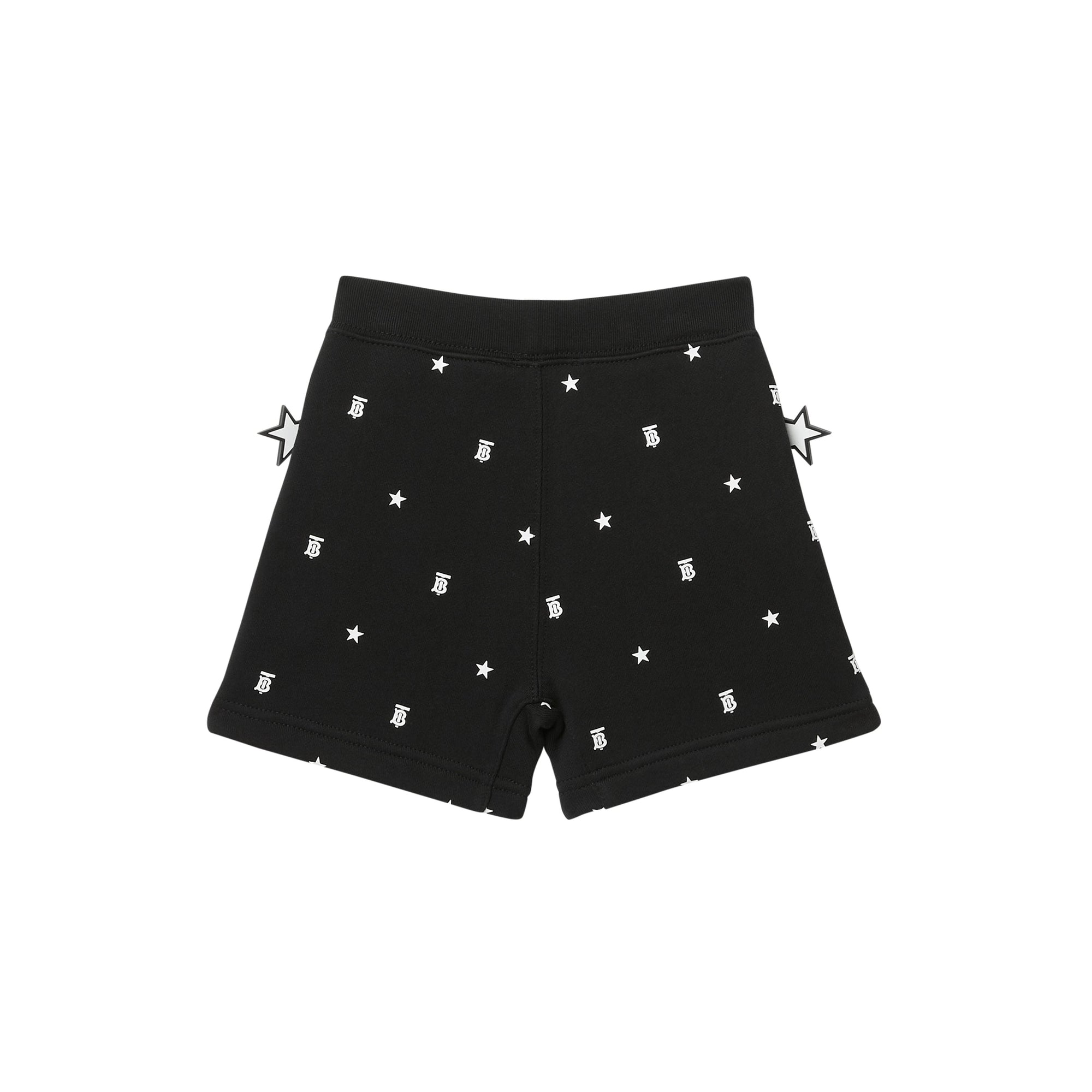 Short en coton à motifs étoilé et Monogram - Black
