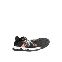 Sneakers montantes en cuir velours et mesh - Black