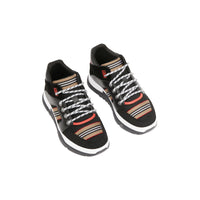 Sneakers montantes en cuir velours et mesh - Black