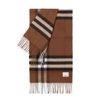 Écharpe en cachemire à motif check - Birch Brown