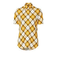 Chemise à manches courtes à motif Check - Citrus Orange