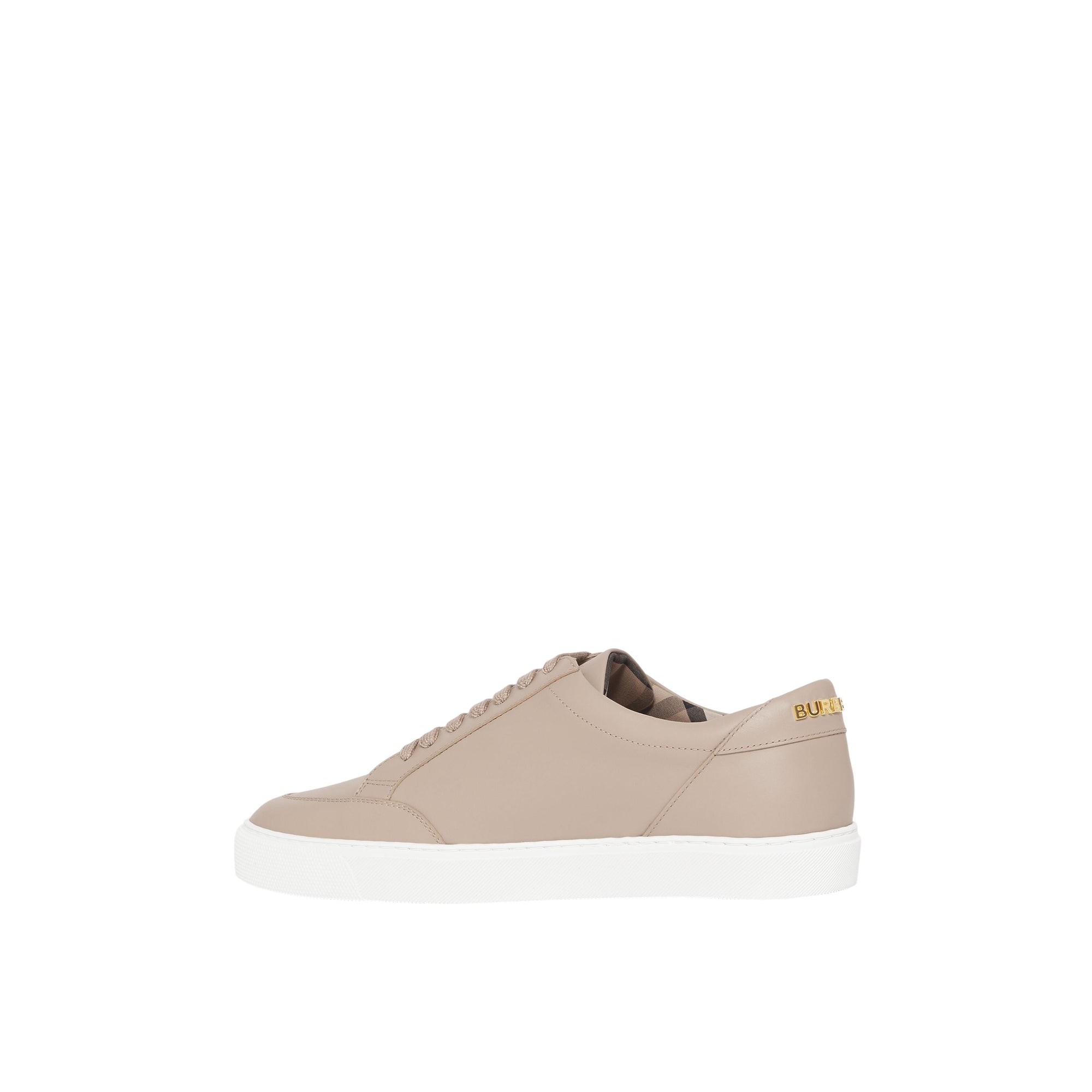 Sneakers en cuir à logo plaqué or - Honey & Archive