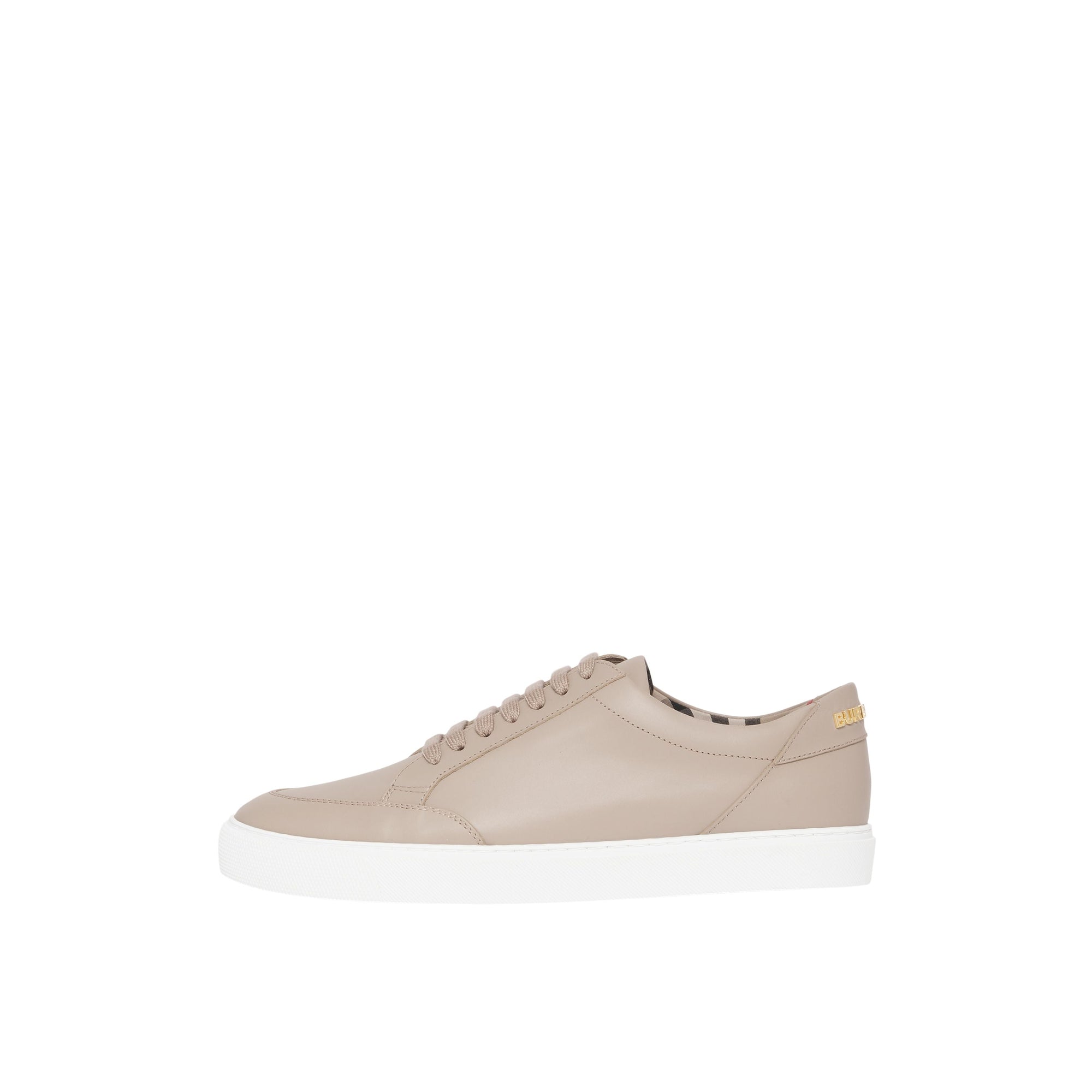 Sneakers en cuir à logo plaqué or - Honey & Archive