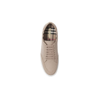 Sneakers en cuir à logo plaqué or - Honey & Archive