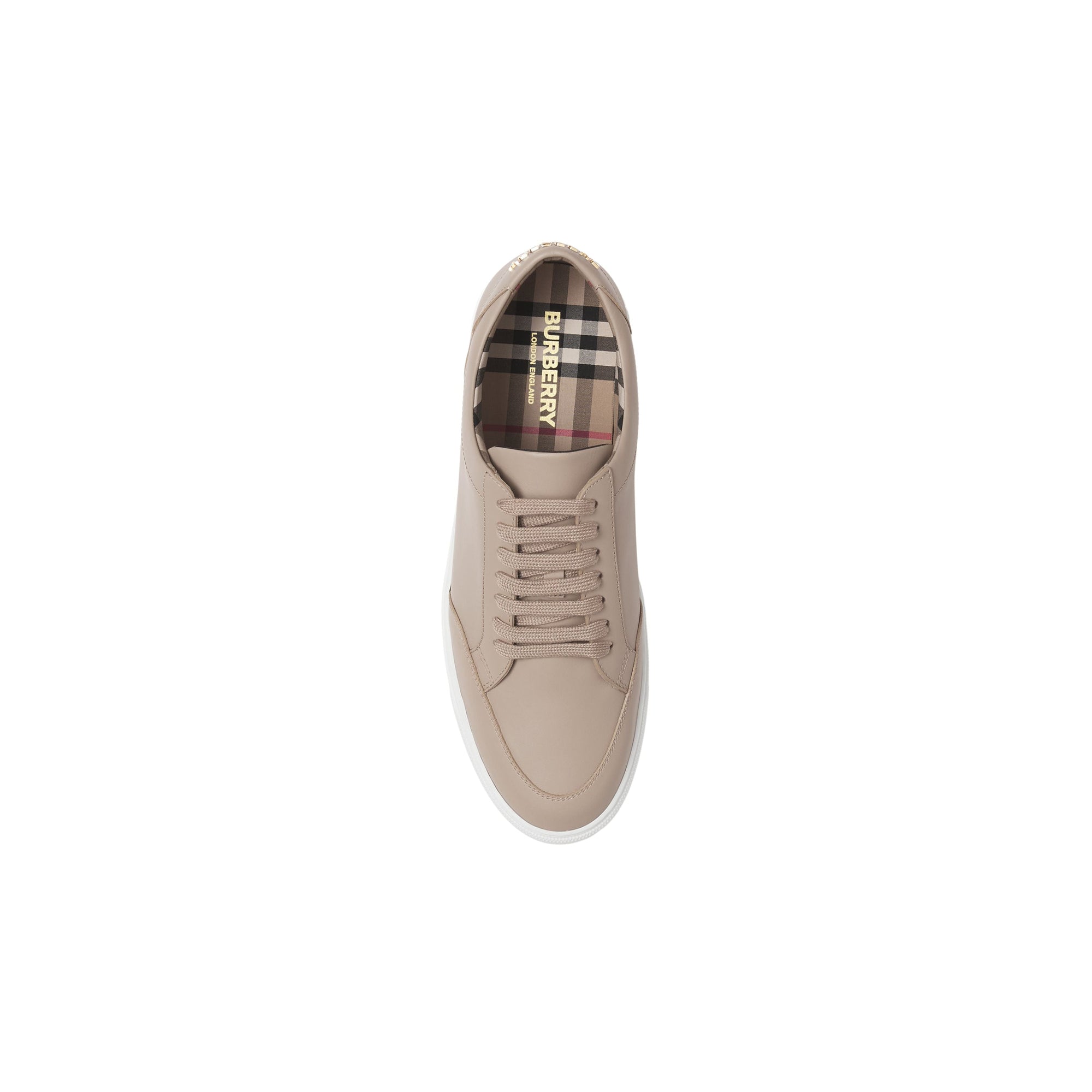 Sneakers en cuir à logo plaqué or - Honey & Archive