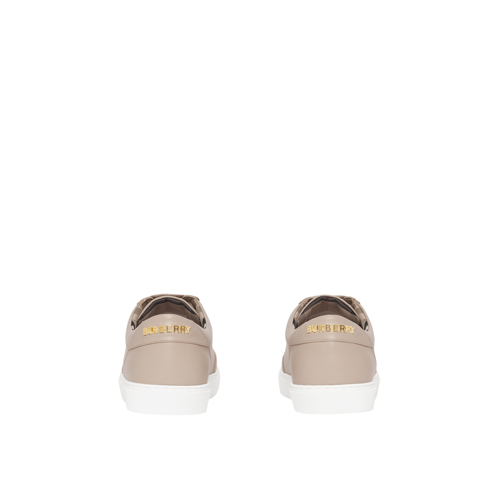 Sneakers en cuir à logo plaqué or - Honey & Archive