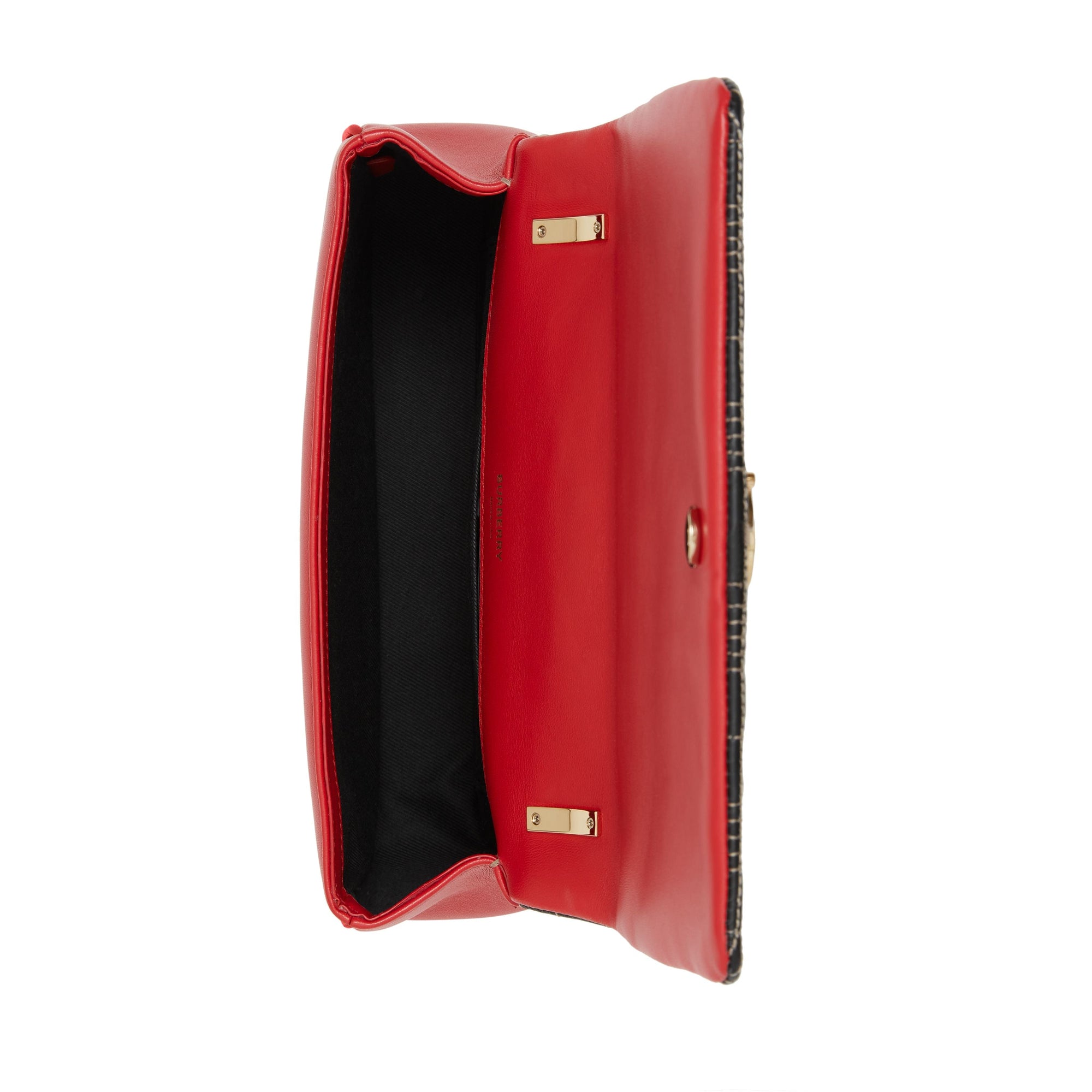 Petit sac Lola matelassé en cuir d'agneau tricolore - Black & Red & Camel