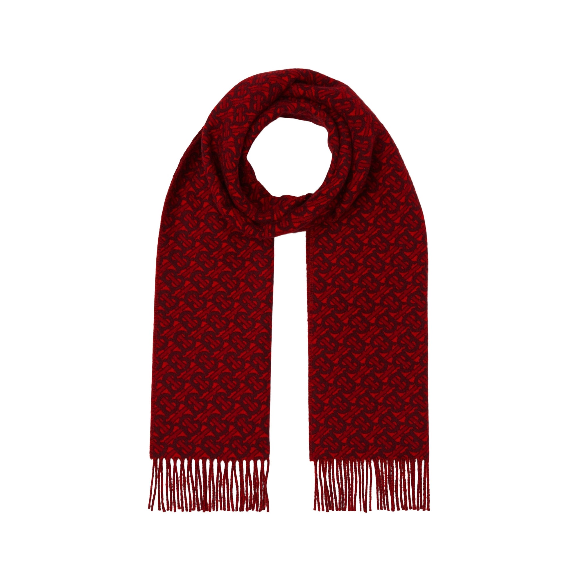 Écharpe en jacquard de cachemire Monogram - Red