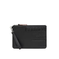 Pochette zippée en cuir Horseferry - Black