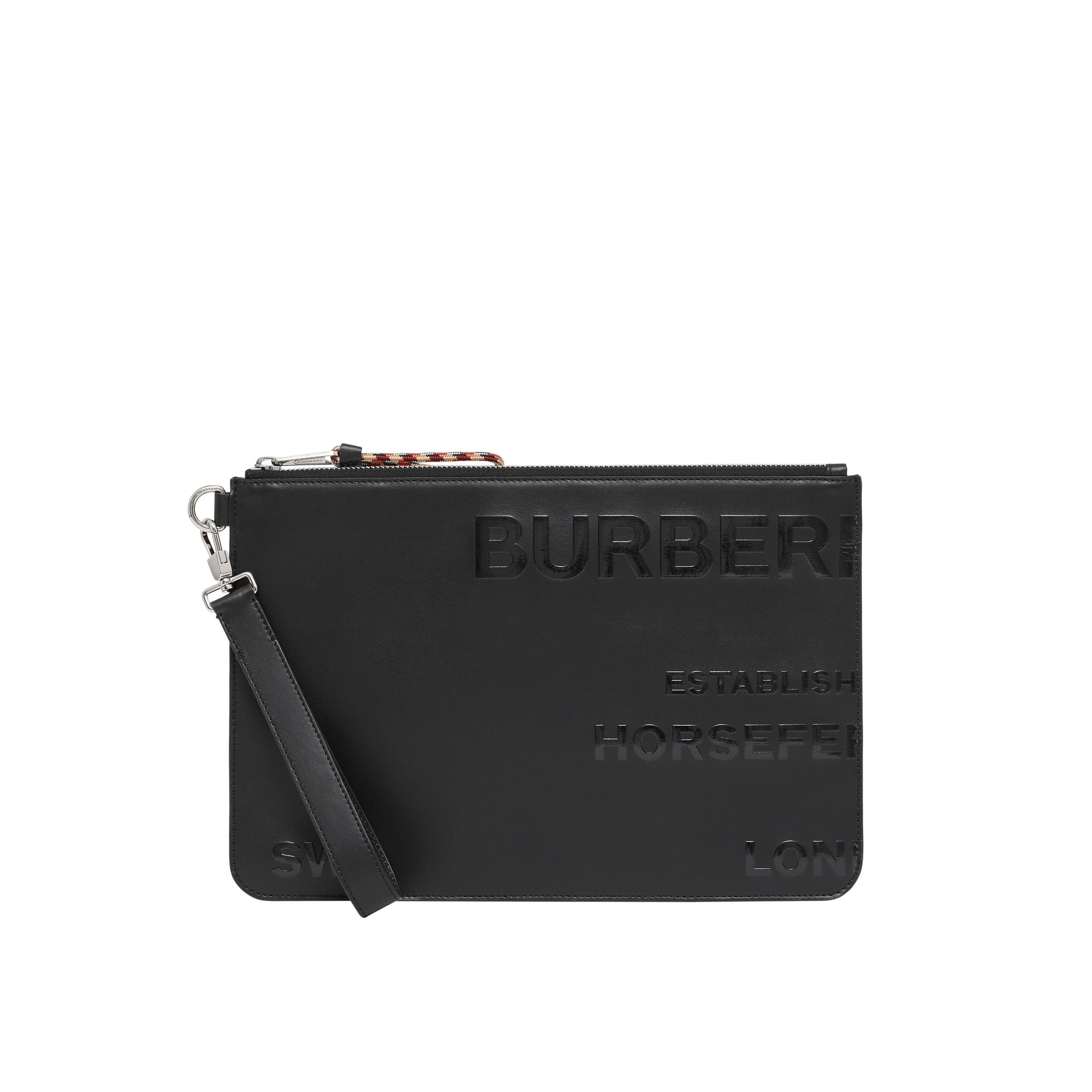 Pochette zippée en cuir Horseferry - Black