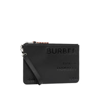 Pochette zippée en cuir Horseferry - Black