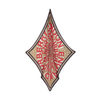 Grand carré de soie et laine à logo - Archive Beige