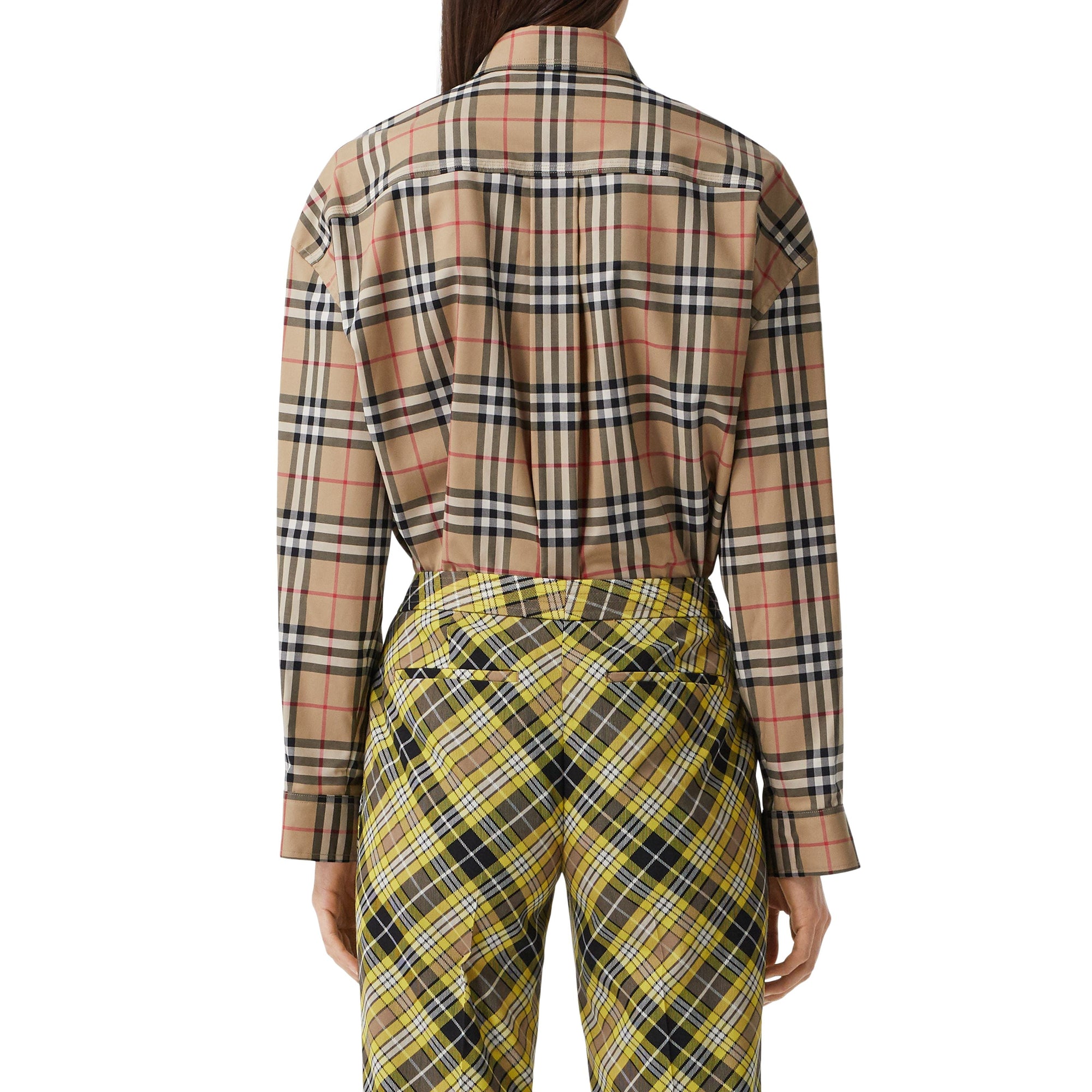 Chemise oversize en coton Vintage Check avec motif Love - Archive Beige Check