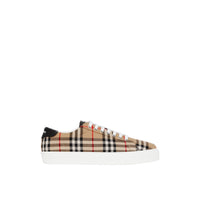 Sneakers en cuir et tissu Vintage Check - Archive Beige
