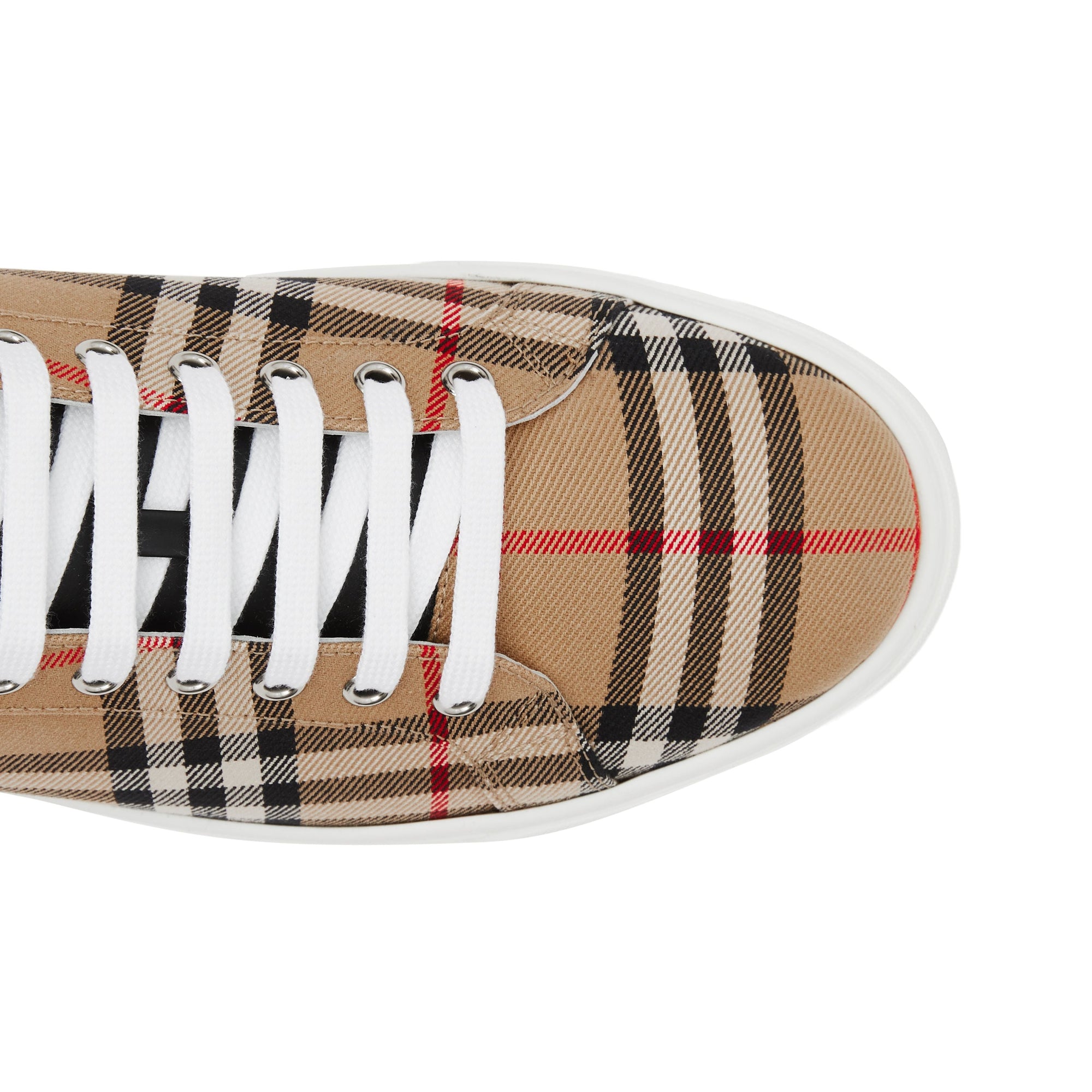 Sneakers en cuir et tissu Vintage Check - Archive Beige