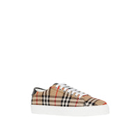 Sneakers en cuir et tissu Vintage Check - Archive Beige