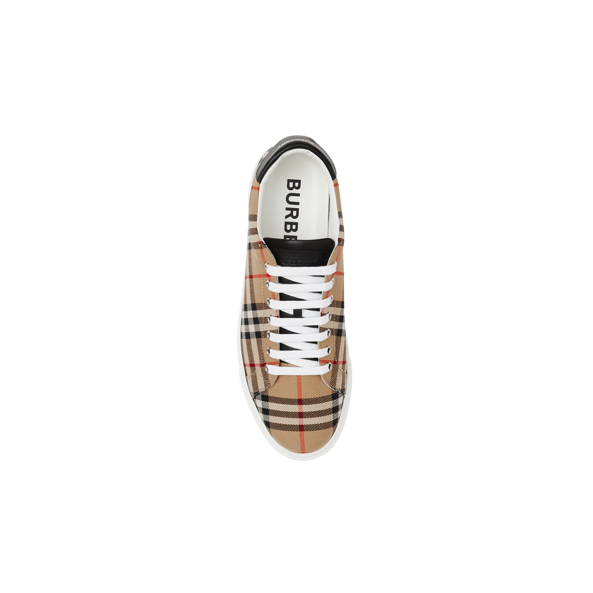 Sneakers en cuir et tissu Vintage Check - Archive Beige