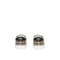 Sneakers en cuir et tissu Vintage Check - Archive Beige