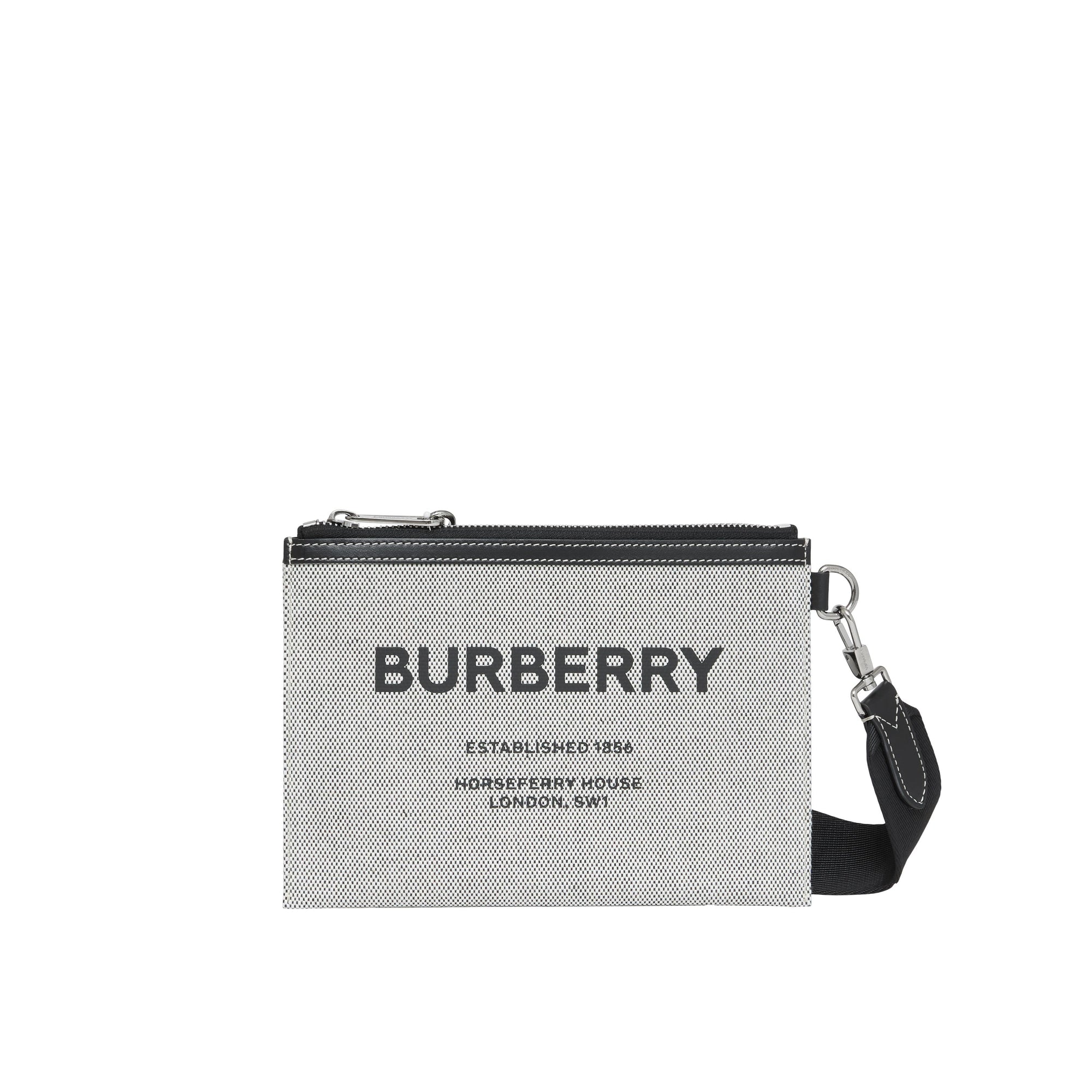 Pochette en toile Horseferry avec sangle amovible - Black