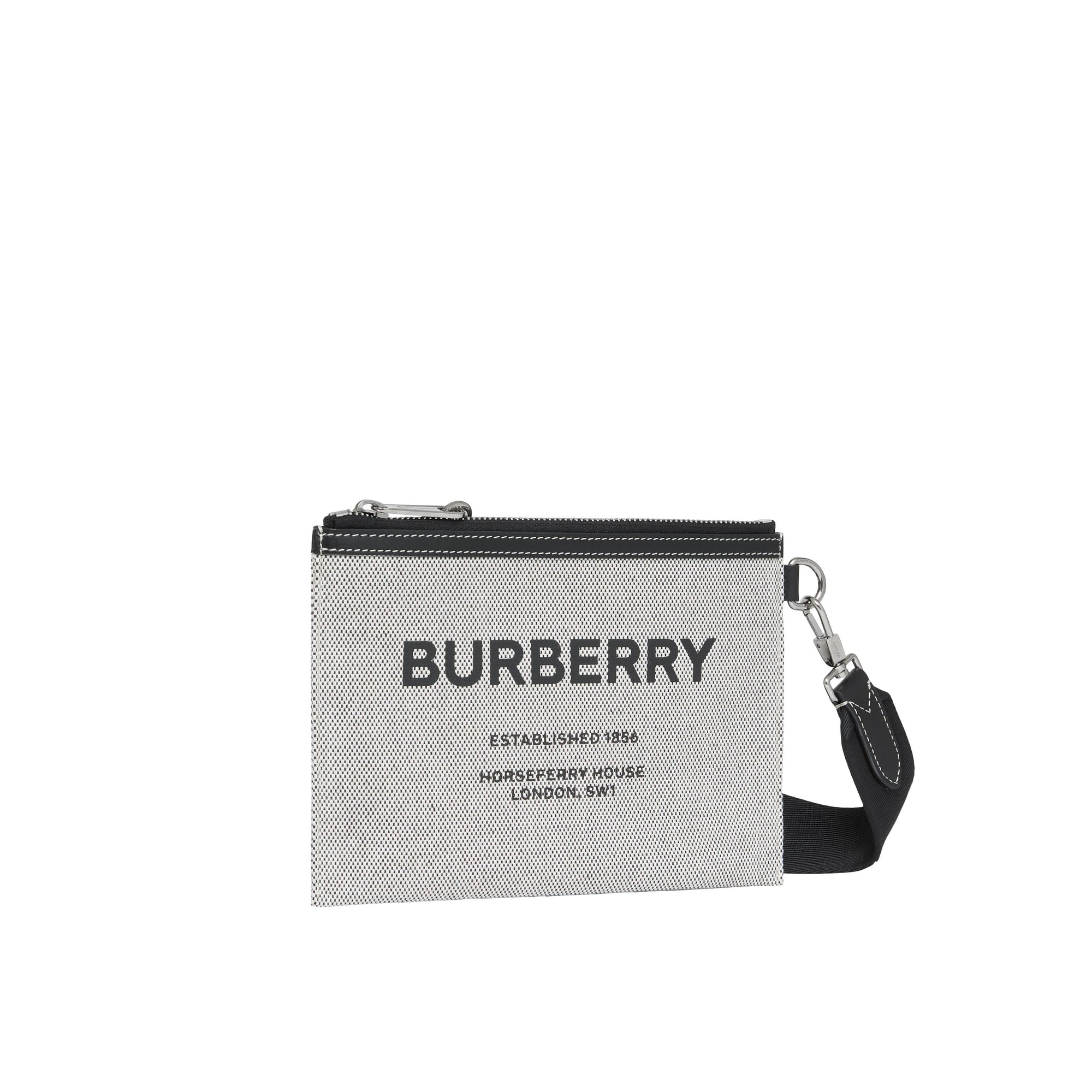Pochette en toile Horseferry avec sangle amovible - Black