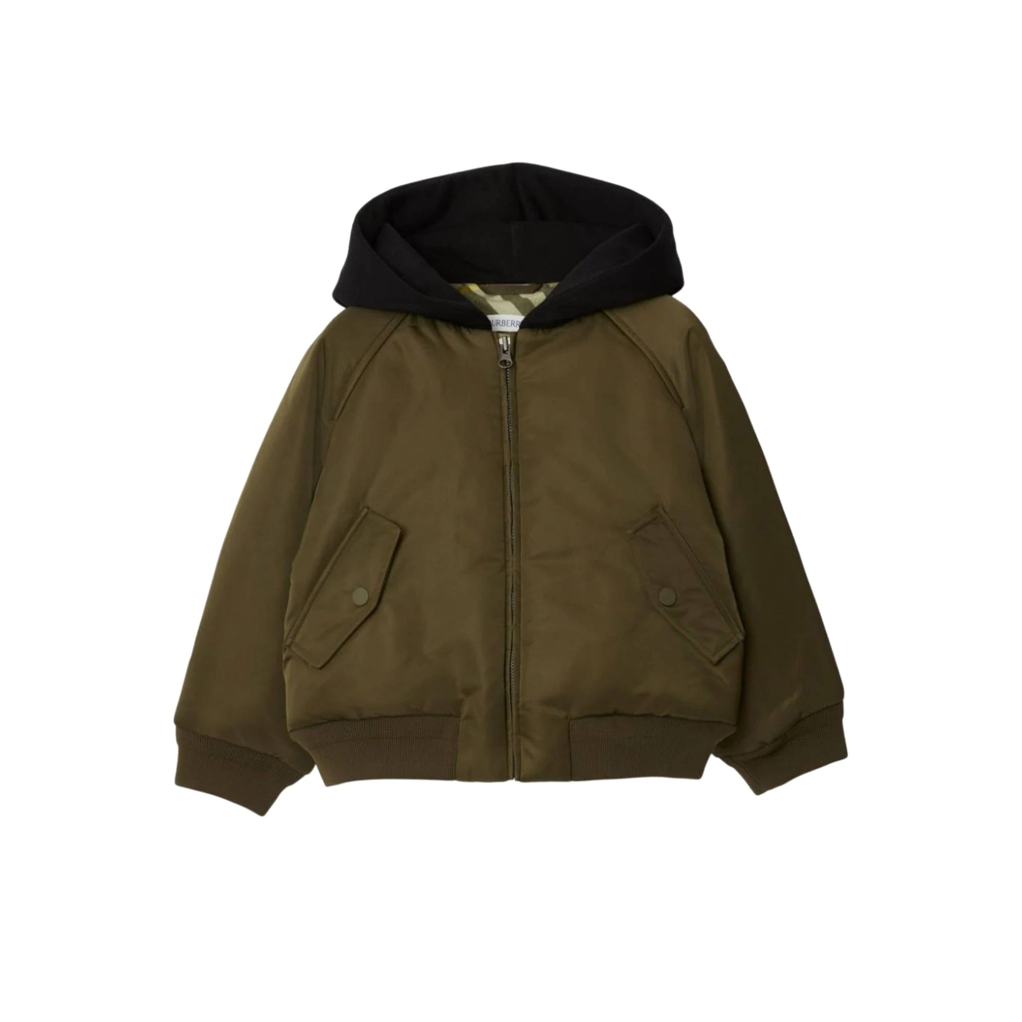 Bombers en satin à motif check - Dark Taupe