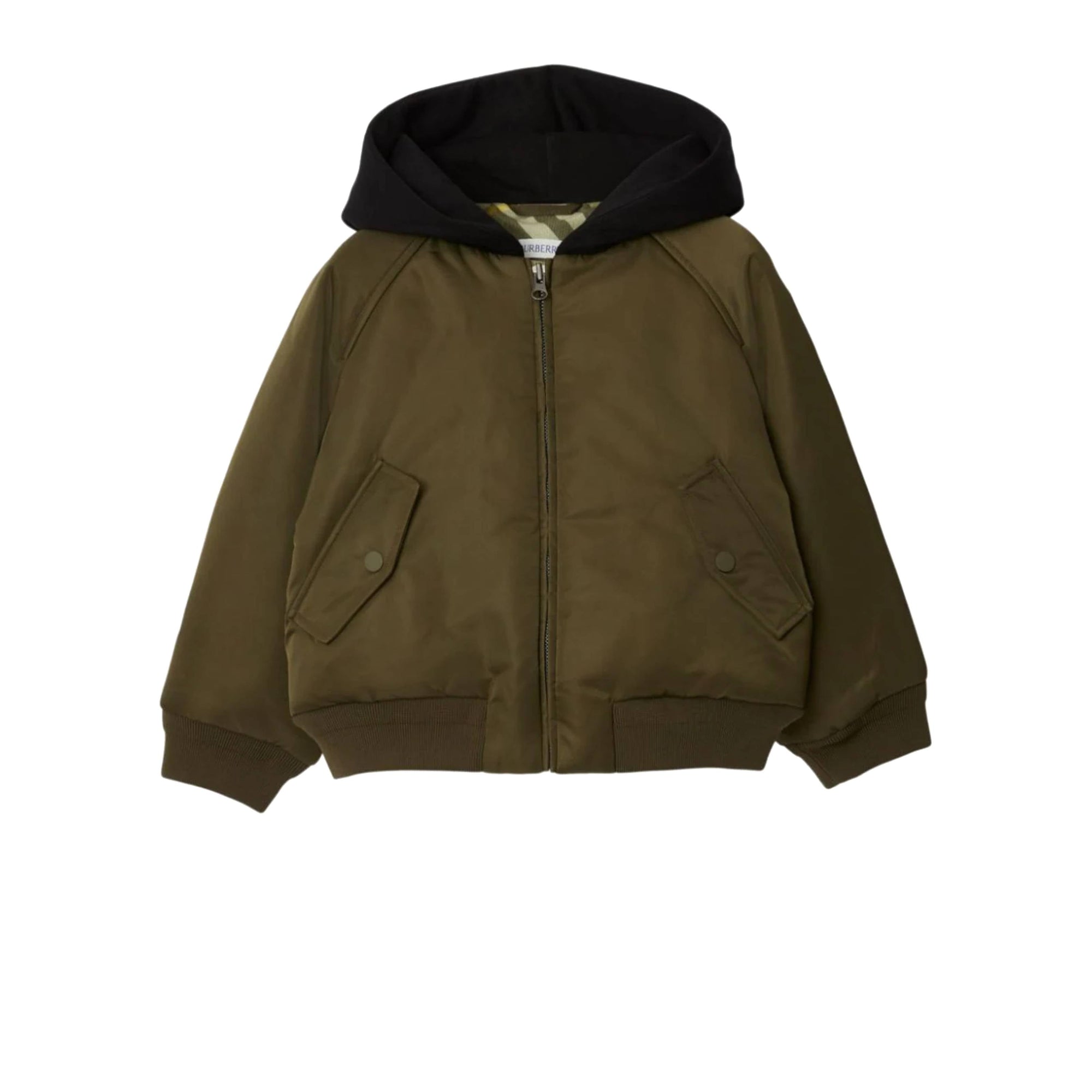 Bomber en satin à motif Check - Dark Taupe