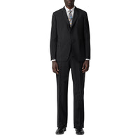 Veste de costume casual en mohair et laine - Black