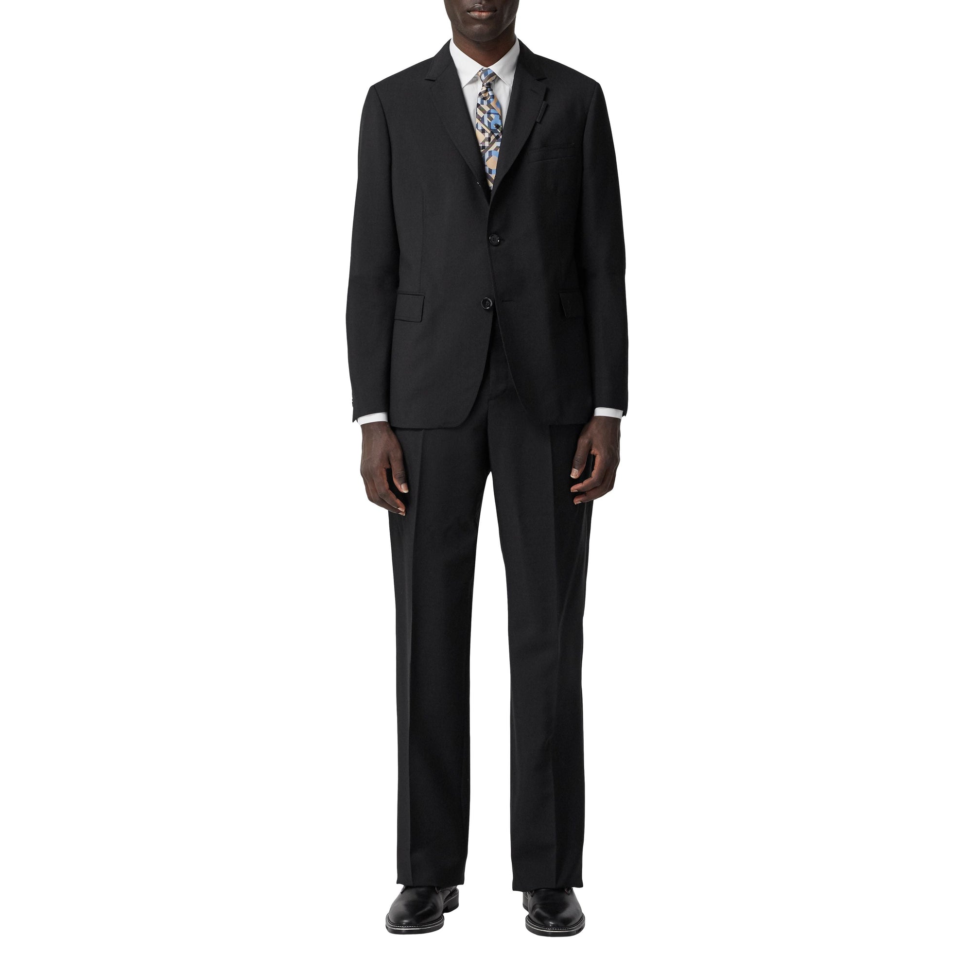 Veste de costume casual en mohair et laine - Black