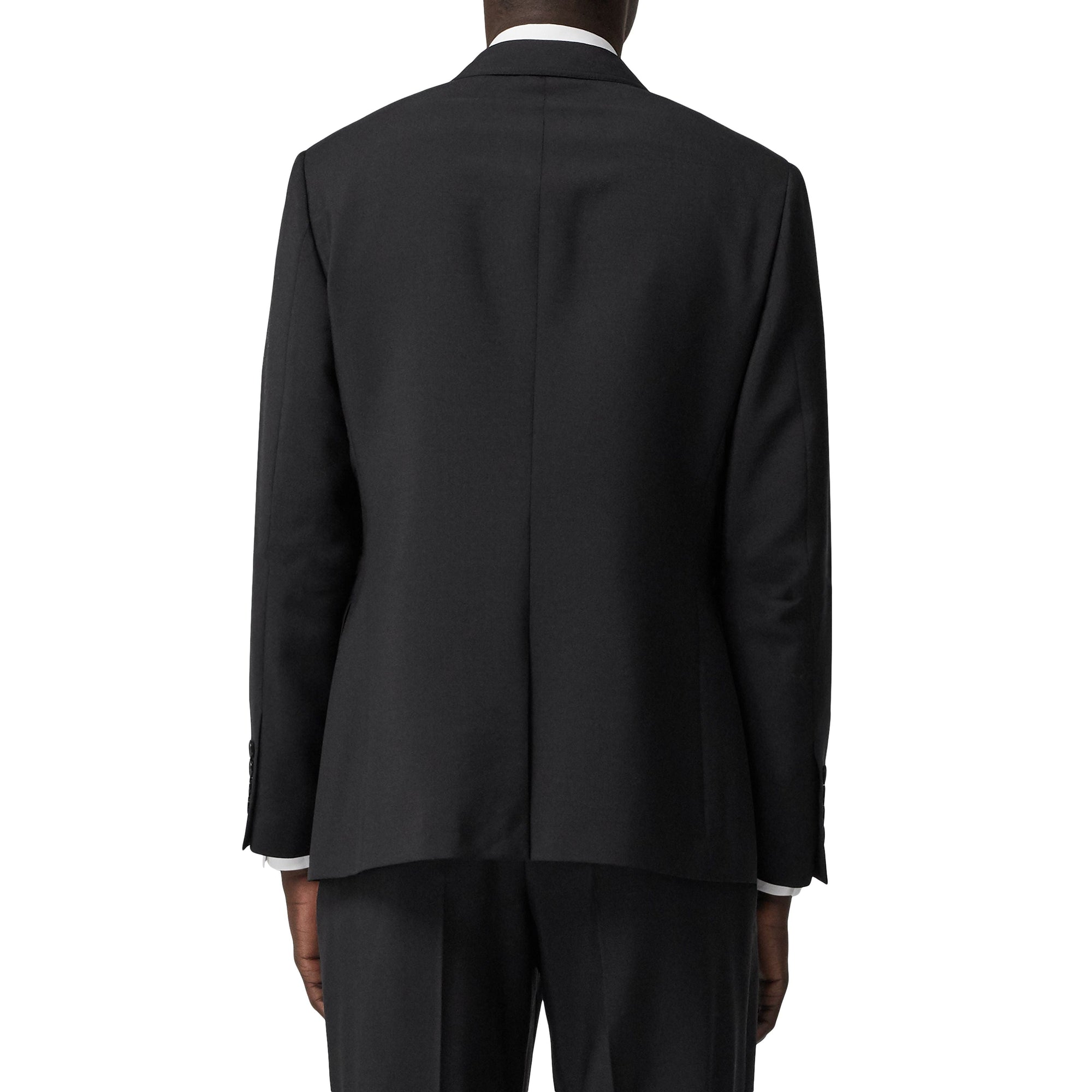 Veste de costume casual en mohair et laine - Black
