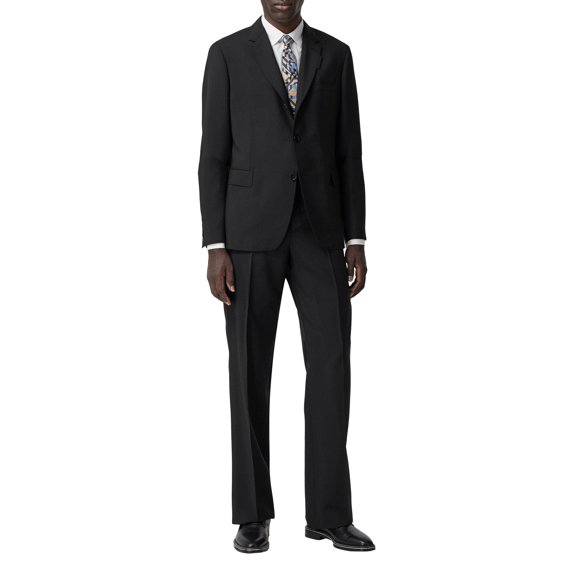 Veste de costume casual en mohair et laine - Black