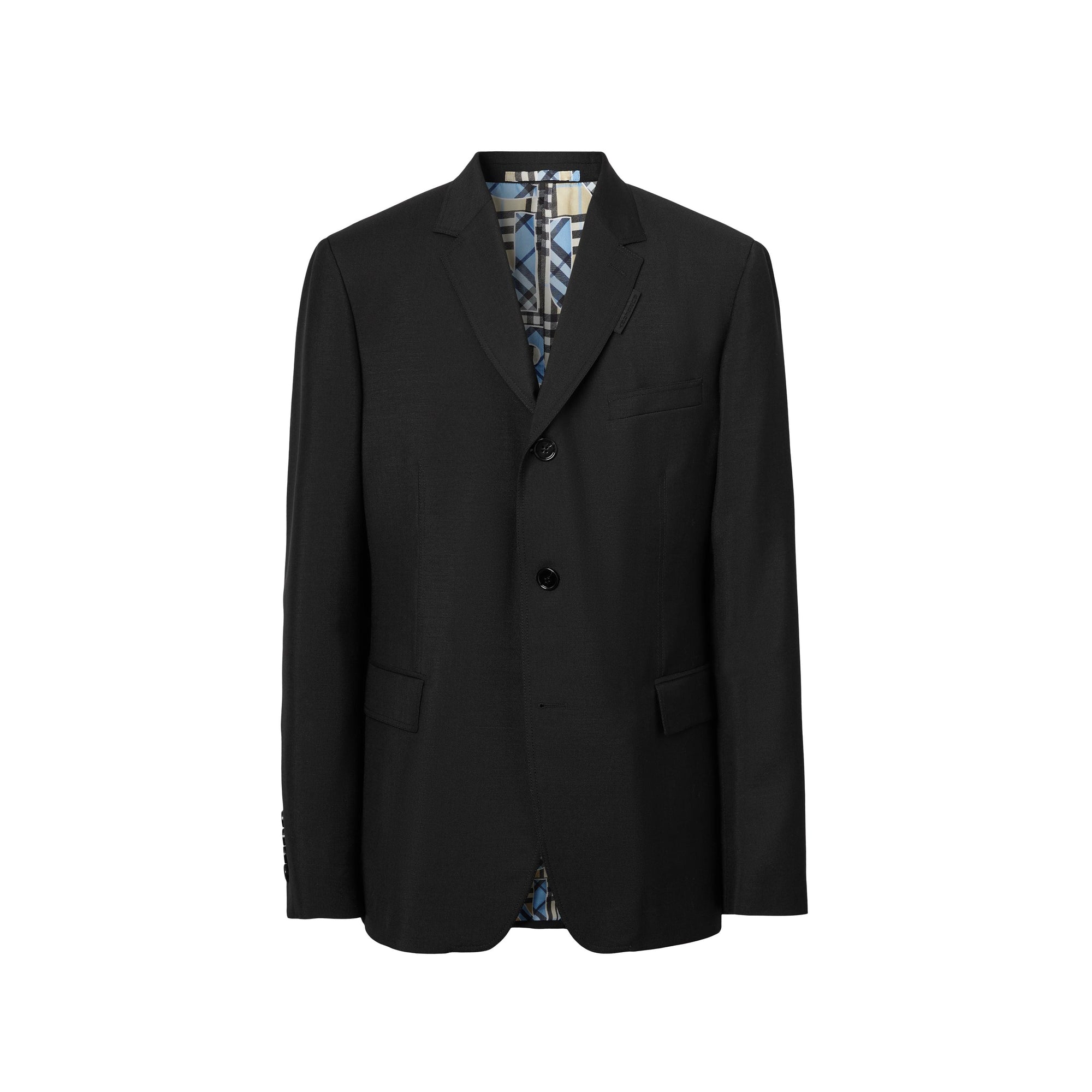 Veste de costume casual en mohair et laine - Black