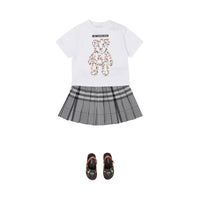 T-shirt en coton à imprimé Ourson fleurs - White