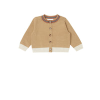 Coffret cadeau trois pièces pour bébé en coton - Archive Beige Check