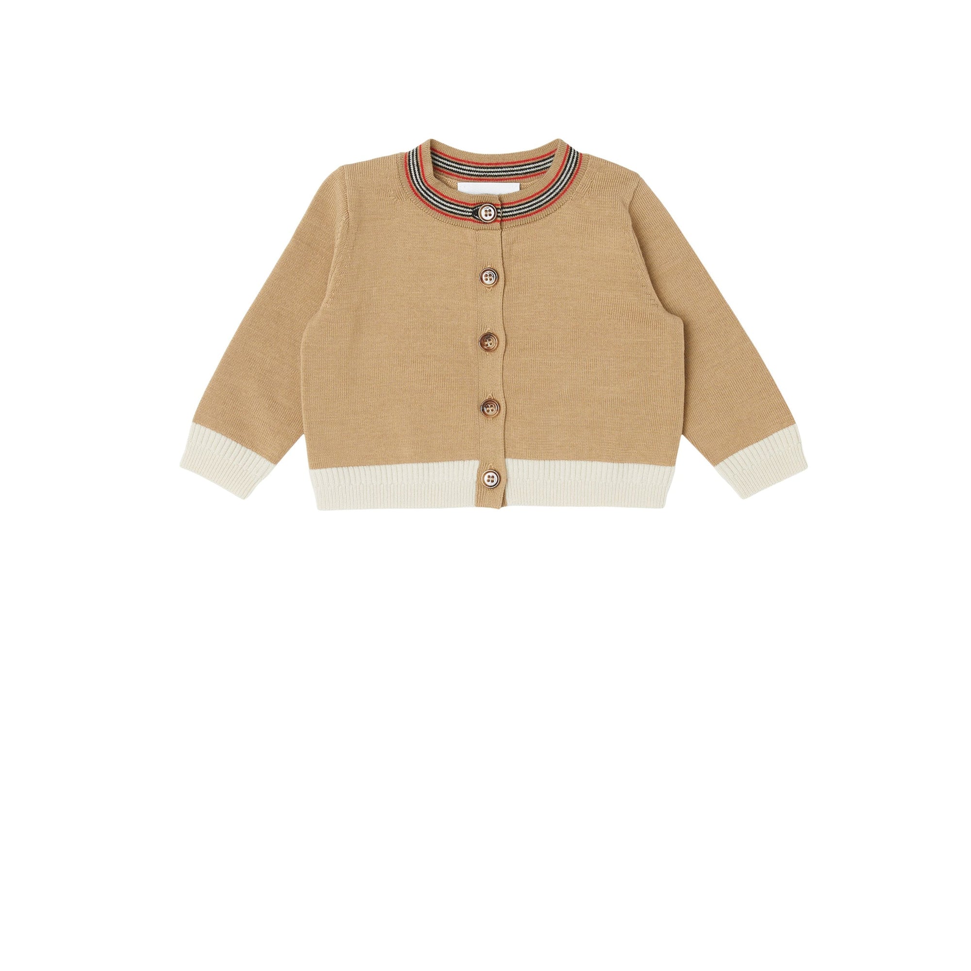 Coffret cadeau trois pièces pour bébé en coton - Archive Beige Check