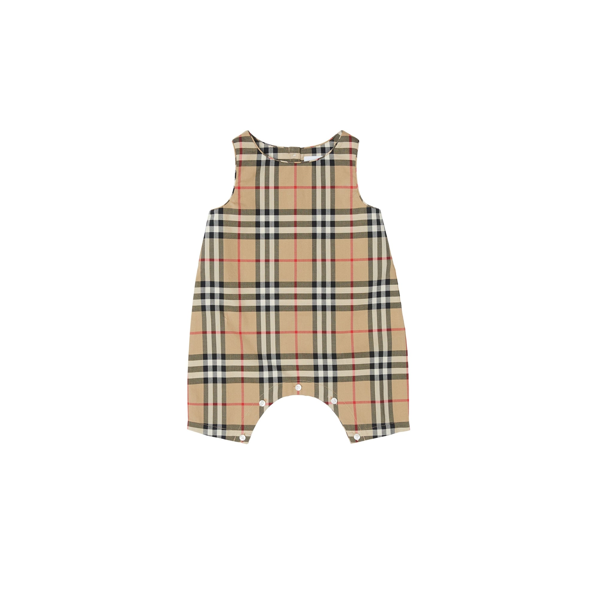 Coffret cadeau trois pièces pour bébé en coton - Archive Beige Check