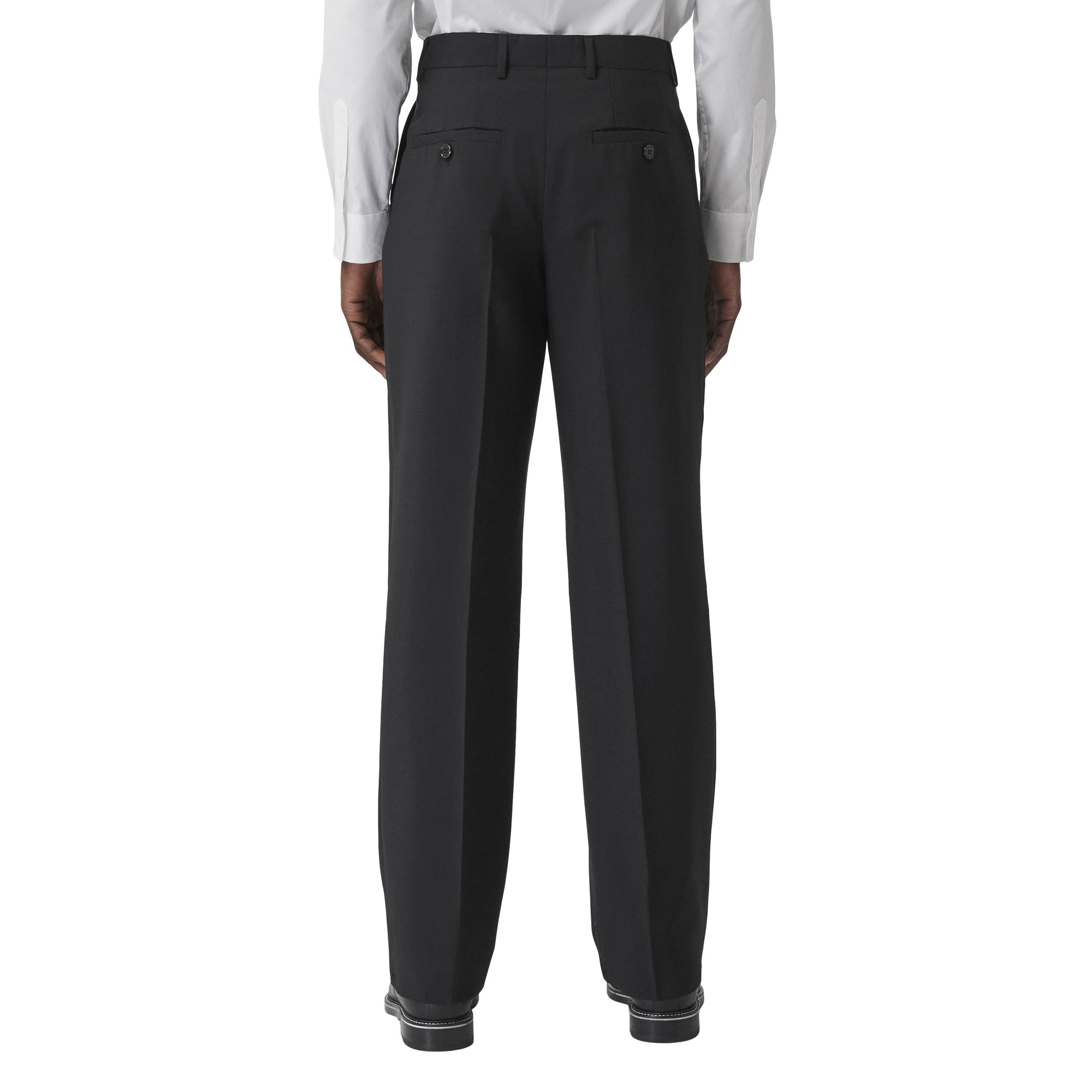Pantalon de costume ample en mohair et laine - Black