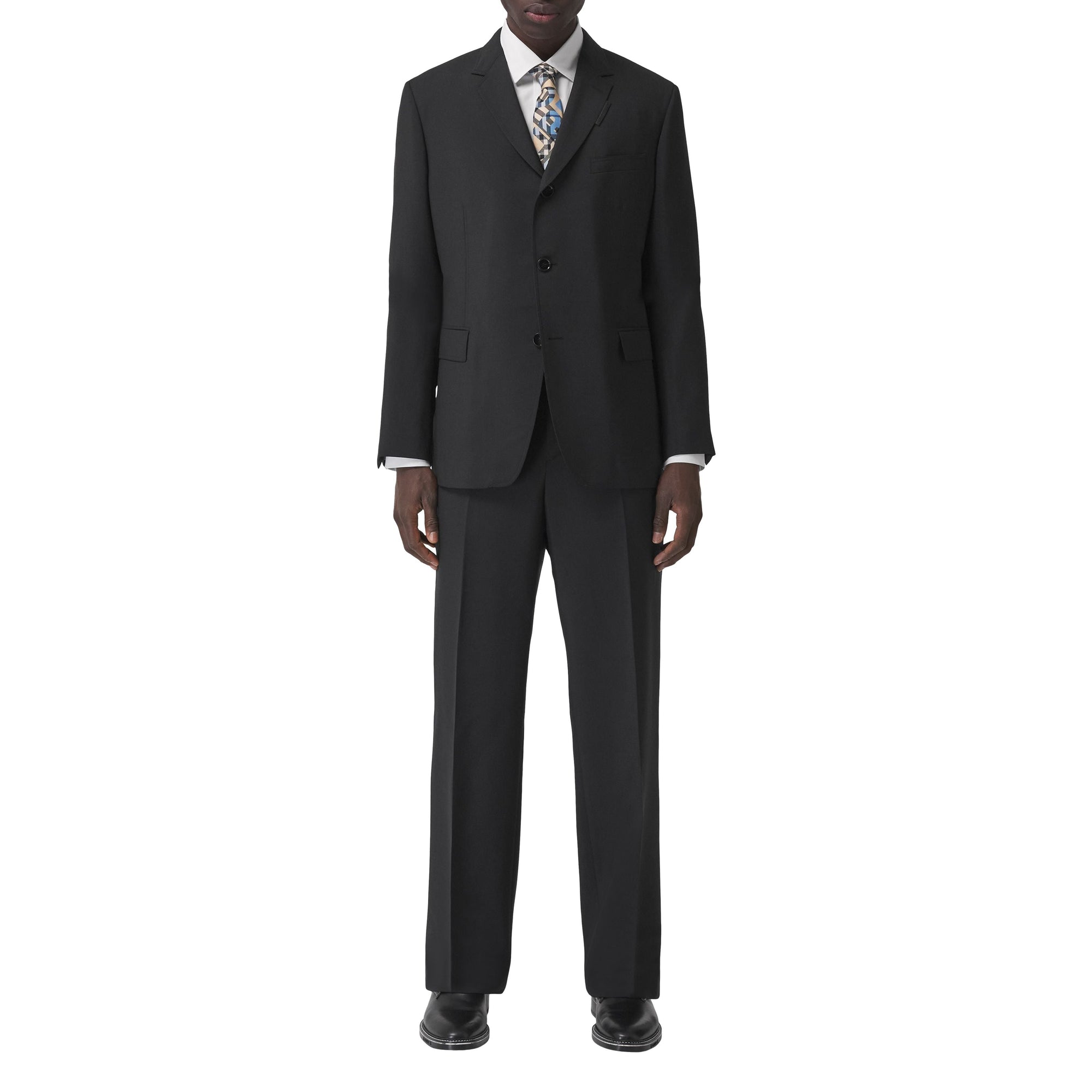 Pantalon de costume ample en mohair et laine - Black