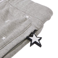 Short à cordon de serrage en coton à motifs étoilé - Grey