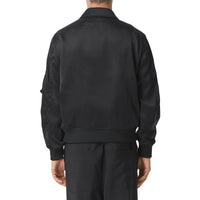 Blouson aviateur en satinette à appliqué Montage - Black