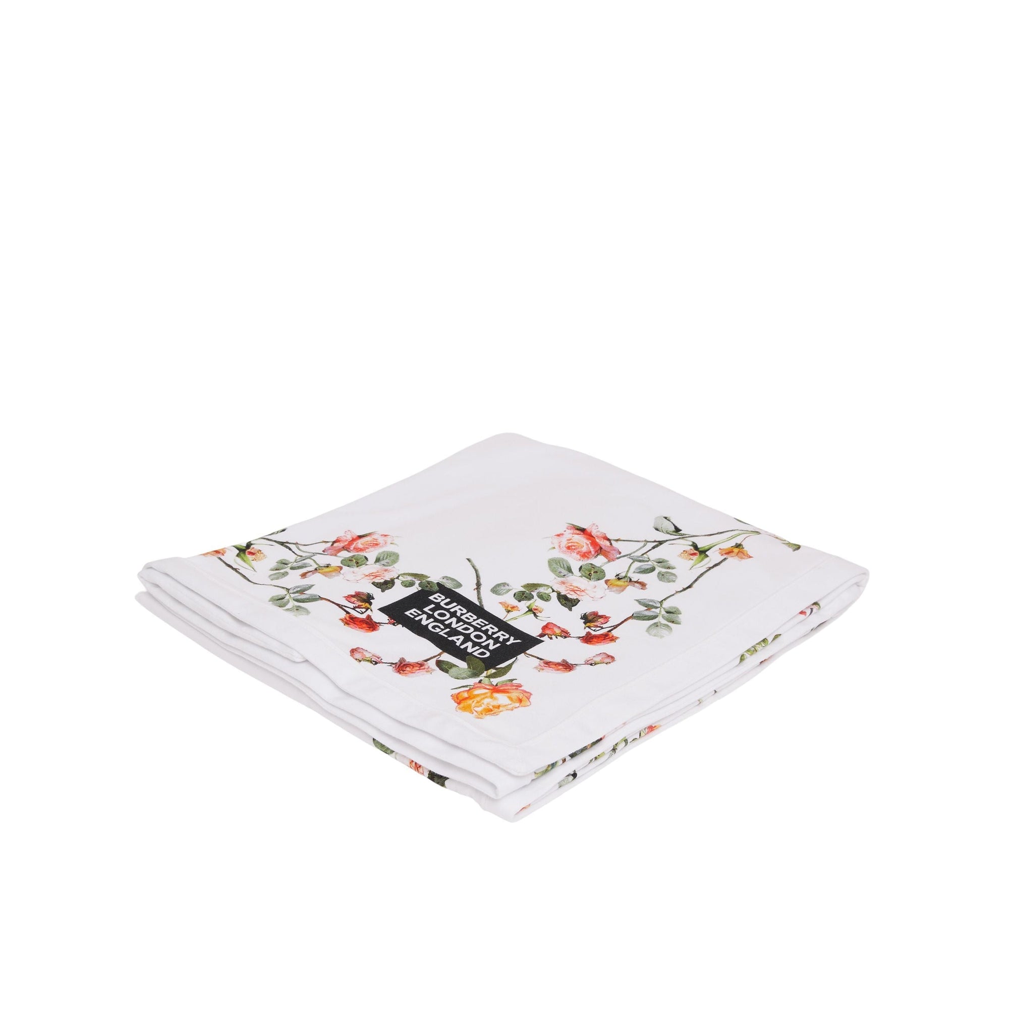 Couverture pour bébé en coton à imprimé montage - White