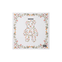 Couverture pour bébé en coton à imprimé montage - White